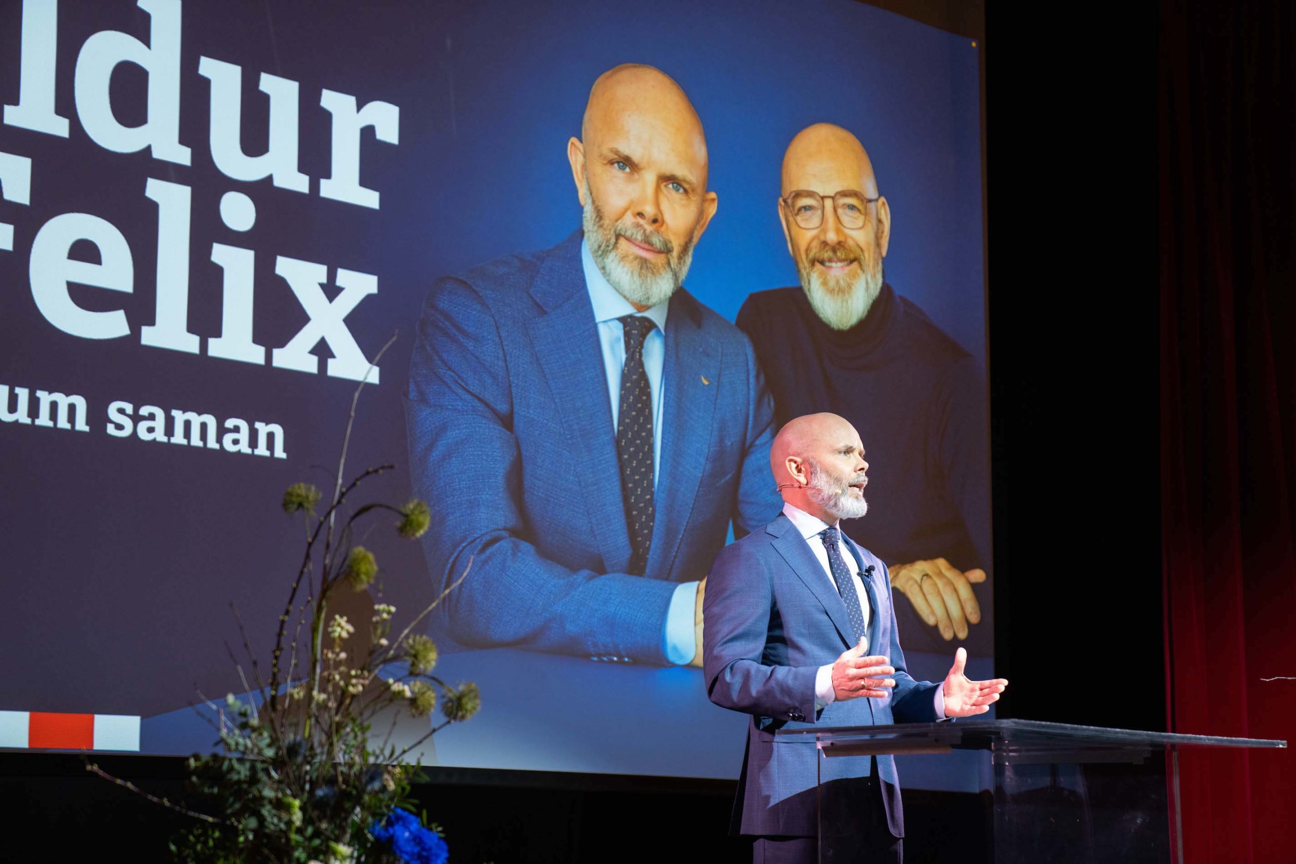 Baldur Thorhallsson For President of Iceland 2024 On Stage